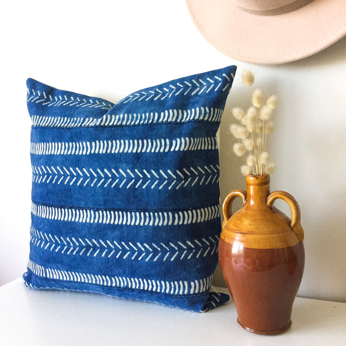 Indigo shop mudcloth pillow