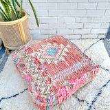 Pink and Aqua Moroccan Floor Cushion