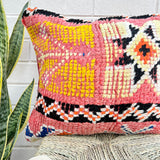 Coral With Star Vintage Berber Pillow