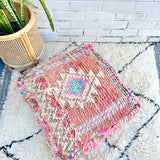 Pink and Aqua Moroccan Floor Cushion