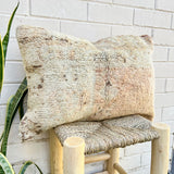 Faded Rust and Cream Vintage Berber Pillow