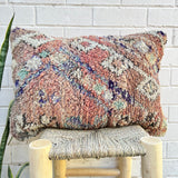 Rust and Blue Vintage Berber Pillow
