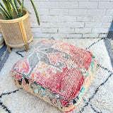 Pink and Grey Moroccan Floor Cushion