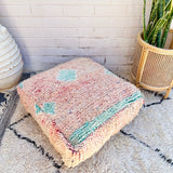 Faded Pink and Blue Moroccan Floor Cushion
