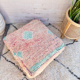 Faded Pink and Blue Moroccan Floor Cushion