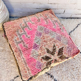 Peach and Pink Moroccan Floor Cushion