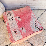 Coral and Cream Moroccan Floor Cushion