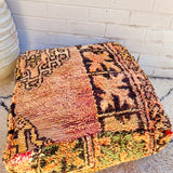 Orange and Black Moroccan Floor Cushion