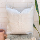 Stone with White Cactus Silk Cushion