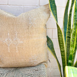 Limestone with Cream and White Cactus Silk Cushion