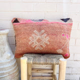 Peach and Pink Vintage Berber Pillow