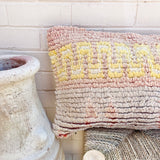 Faded Pink and Yellow Vintage Berber Pillow