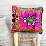 Rust and Pink Vintage Berber Pillow