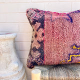 Pink and Purple Vintage Berber Pillow