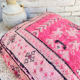 Pink and Black Moroccan Floor Cushion