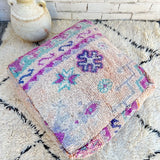 Lilac and Blue Moroccan Floor Cushion
