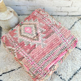 Pink and Grey Moroccan Floor Cushion