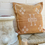 Faded Rust with White Cactus Silk Cushion