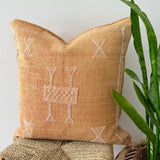 Golden Rust with White Cactus Silk Cushion