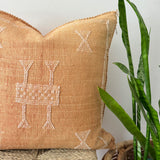 Golden Rust with White Cactus Silk Cushion