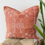 Speckled Red Cactus Silk Cushion