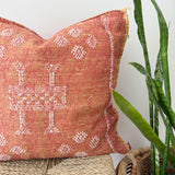 Speckled Red Cactus Silk Cushion