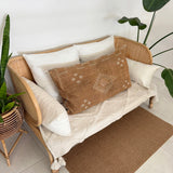 Faded Chocolate Lounger Cactus Silk Cushion