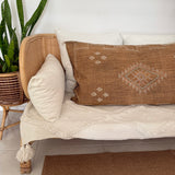 Faded Chocolate Lounger Cactus Silk Cushion