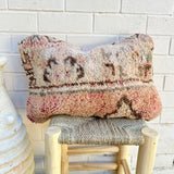 Light Peach and Beige Vintage Berber Pillow