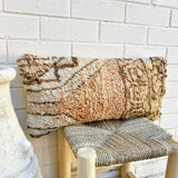 Beige and Faded Apricot Vintage Berber Pillow