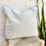 Stone with White Cactus Silk Cushion