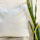 Stone with White Cactus Silk Cushion