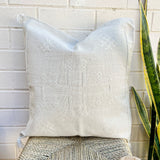 Stone with White Cactus Silk Cushion