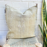 Limestone with White and Beige Cactus Silk Cushion