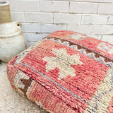 Pink and Grey Moroccan Floor Cushion