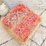 Peach and Pink Moroccan Floor Cushion