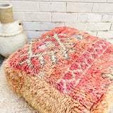 Peach and Pink Moroccan Floor Cushion