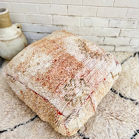 Oat and Rust Moroccan Floor Cushion