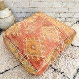 Apricot and Orange Moroccan Floor Cushion