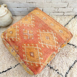 Apricot and Orange Moroccan Floor Cushion