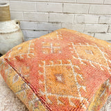 Apricot and Orange Moroccan Floor Cushion