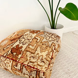 Golden Sand and Cream Moroccan Floor Cushion