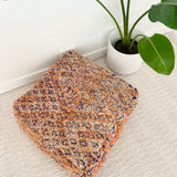 Orange and Blue Moroccan Floor Cushion