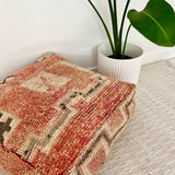 Rusty Pink and Cream Moroccan Floor Cushion