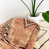 Moroccan Pink and Brown Moroccan Floor Cushion