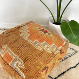Mustard and Apricot Moroccan Floor Cushion