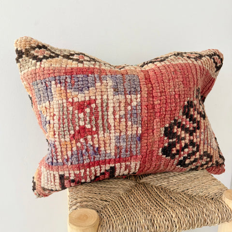 Apricot and Beige Vintage Berber Pillow