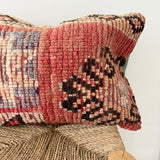 Apricot and Beige Vintage Berber Pillow