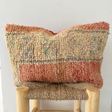 Faded Apricot and Sand Vintage Berber Pillow
