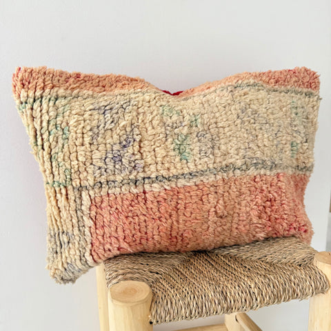 Faded Apricot and Sand Vintage Berber Pillow